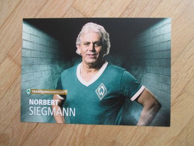 SV Werder Bremen Traditionsmannschaft Norbert Siegmann - Autogrammkarte!!!