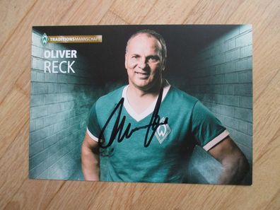 SV Werder Bremen Traditionsmannschaft Oliver Reck - handsigniertes Autogramm!!!
