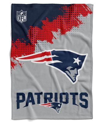 NFL Kuscheldecke New England Patriots Corner Decke Fleece Throw Blanket 150x200cm