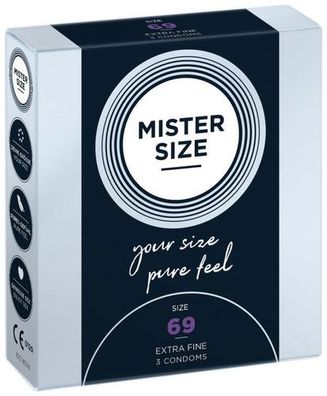 MISTER. SIZE 69 mm Kondome 3 Stück