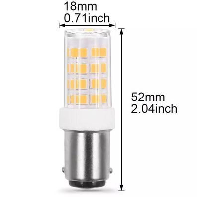 LED Lampe Glühlampe 3 w warmweiß 220/240V Nähmaschine Bajonett Steckfassung