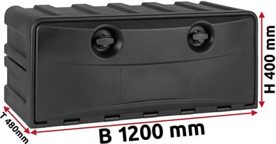 LKW Staukasten Staubox aus Kunststoff 1200x400x480 mm Copar Magic Box Unterflurkiste