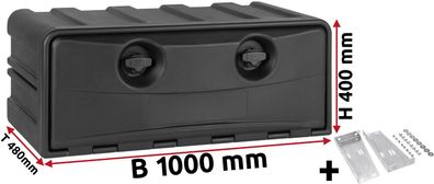 LKW Staukasten Staubox Kunststoff 1000x400x480 mm Copar Unterflurkiste mit Halterung