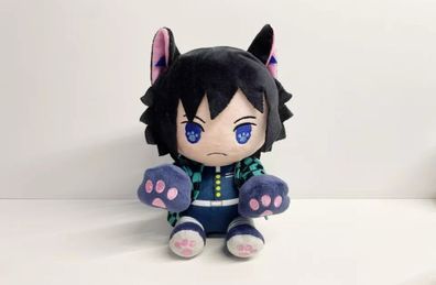 Demon Slayer Tomioka Giyuu Cat Cosplay Stofftier Anime Plüsch Figur 22 cm NEU
