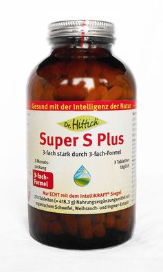 Dr. Hittich Super S Plus, 270 Tabletten, MSM, mit Weihrauch- und Ingwer-Extrakt