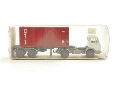E169 Wiking H0 526 Modellauto LKW Container-Sattelzug MB "Cti" 1:87