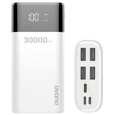 Powerbank 30000mAh Extrem Hohe Kapazität, Externer Akku mit 4 Output USB Schnellla...