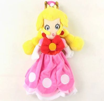 Super Mario Prinzessin Peach Pilz Königin Plüsch Figur Stofftier Kuscheltier 25cm