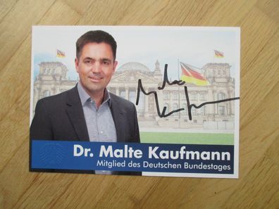 MdB AfD Politiker Dr. Malte Kaufmann - handsigniertes Autogramm!!!