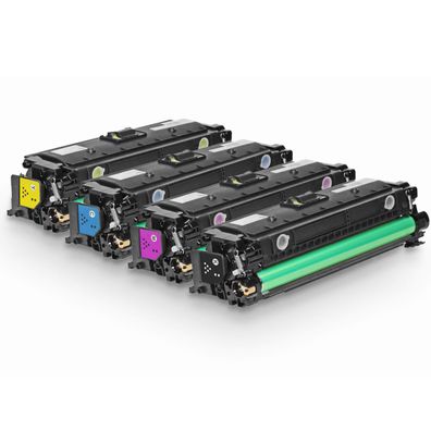 Kompatibel HP 508X: CF360X, CF361X, CF362X, CF363X Sparset 4 Toner alle Farben ...