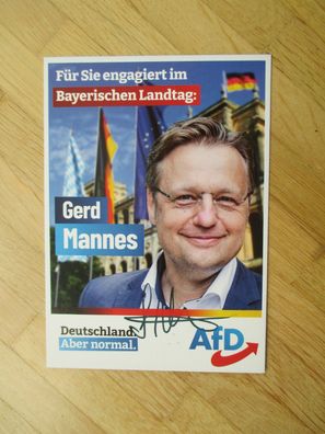 Bayern MdL AfD Politiker Gerd Mannes - handsigniertes Autogramm!!!