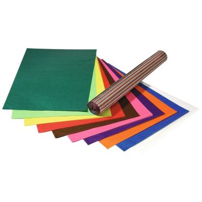 Transparentpapier, 70 x 100 cm 25 Bogen in 10 Farben sortiert