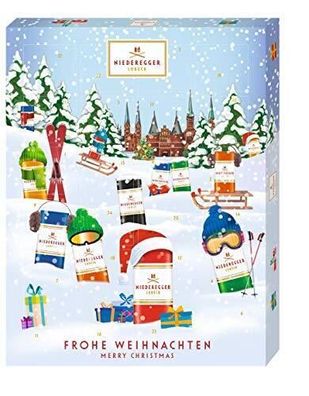 Niederegger Adventskalender Winter-Klassiker Geschenk Schokolade Marzipan 300 g