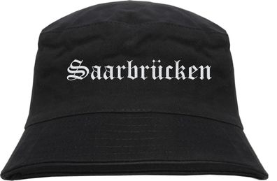 Saarbrücken Fischerhut - Altdeutsch - bestickt - Bucket Hat Anglerhut Hut Anglerh...