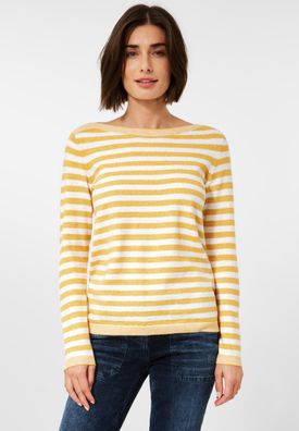 CECIL - Cosy Streifenpullover in Curry Yellow