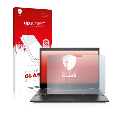 upscreen Hybrid Glass Clear Premium Panzerglasfolie für HP Spectre x360 15-df1330ng