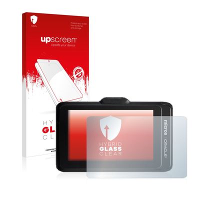upscreen Hybrid Glass Clear Premium Panzerglasfolie für Oracle Micros Tablet 721