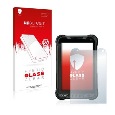 upscreen Hybrid Glass Clear Premium Panzerglasfolie für UniStrong UT30 8"