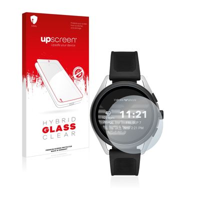 upscreen Hybrid Glass Clear Premium Panzerglasfolie für Emporio Armani Connected ...