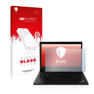 upscreen Hybrid Glass Clear Premium Panzerglasfolie für Lenovo ThinkPad L490