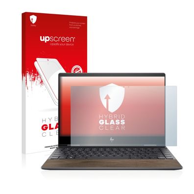 upscreen Hybrid Glass Clear Premium Panzerglasfolie für HP Envy x360 13 Wood Edition