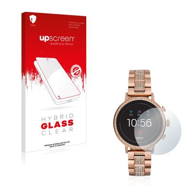 upscreen Hybrid Glass Clear Premium Panzerglasfolie für Fossil Q Venture HR (4. Gen)