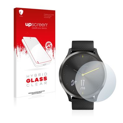 upscreen Hybrid Glass Clear Premium Panzerglasfolie für Garmin vivomove HR