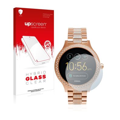upscreen Hybrid Glass Clear Premium Panzerglasfolie für Fossil Q Venture (3. Gen)