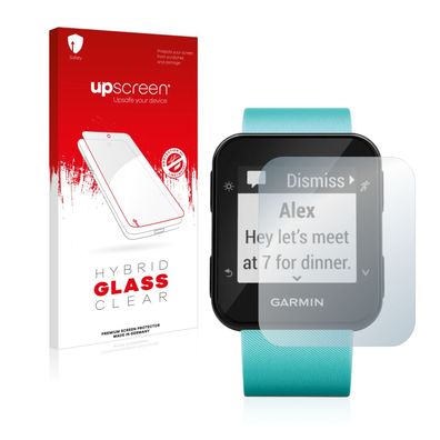 upscreen Hybrid Glass Clear Premium Panzerglasfolie für Garmin Forerunner 35