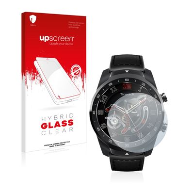 upscreen Hybrid Glass Clear Premium Panzerglasfolie für Mobvoi Ticwatch Pro 2020