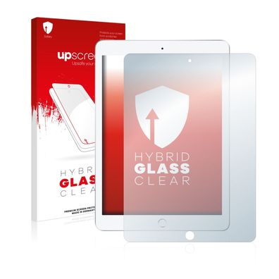 upscreen Hybrid Glass Clear Premium Panzerglasfolie für Apple iPad 9.7 2018 (6. ...