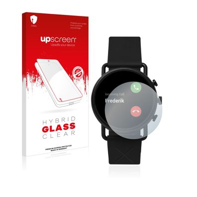 upscreen Hybrid Glass Clear Premium Panzerglasfolie für Skagen Smartwatch Falster 3 X