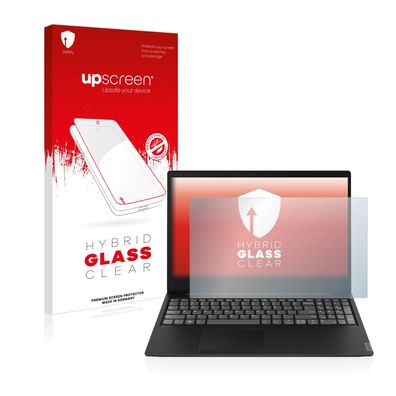upscreen Hybrid Glass Clear Premium Panzerglasfolie für Lenovo IdeaPad S145 15