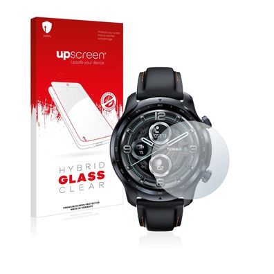 upscreen Hybrid Glass Clear Premium Panzerglasfolie für Mobvoi TicWatch Pro 3 ...