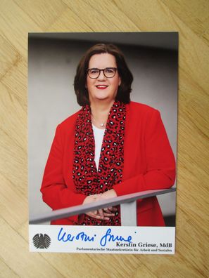 MdB SPD Politikerin Staatssekretärin Kerstin Griese - handsigniertes Autogramm!!!