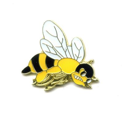 Wespe Wasp Wesp Vespa Guepe Insekten Metall Button Badge Pin Anstecker 0412