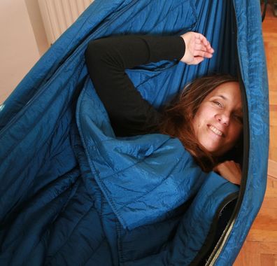 Hideaway Outfitters Sleepmock gesteppt blau Hängematte