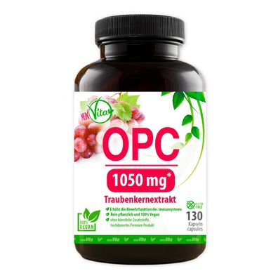 MeinVita OPC 1050 mg -Traubenkernextrakt hochdosiert - 100% Vegan