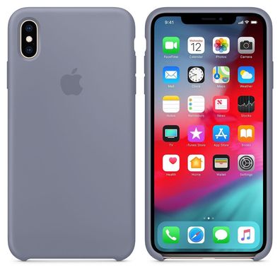 Original Apple iPhone XS Max Silikon Case MTFH2ZM/ A Schutzhülle Lavender Grey