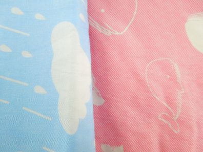2 Wickelunterlagen wasserdicht waschbar wiederverwendbar Baby Kleinkind rosé blau