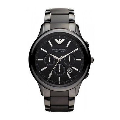 Herrenuhr - Emporio Armani AR1452 Quarz-Chronograph, matte Keramik