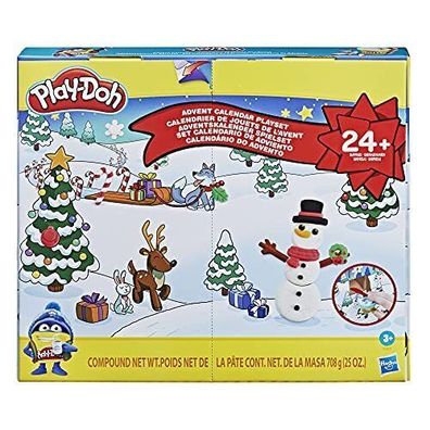 Play-Doh F2377 Adventskalender 24 Überraschungen Spielmatten Knete Spielzeug