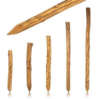 Zaunpfosten Holz imprägniert 5 Größen Staketenzaun Tor Pfosten Pfahl spitz Haselnuss