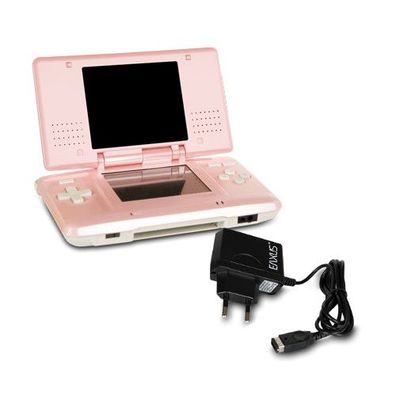 Nintendo DS Konsole in Metallic Rosa mit Ladekabel #62A