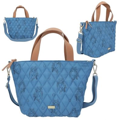 Depesche 12024 Miss Melody Mini Shopper BLUE QUILT blau gesteppt Shopper-Tasche