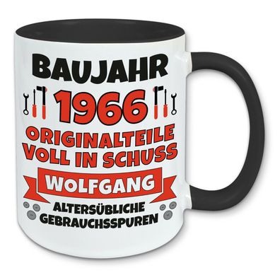 Tasse Geburtstag Baujahr Wunschname Kaffeebecher Geschenk personalisiert