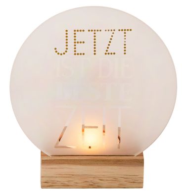 Glaspoesie Teelicht "Jetzt ist die beste Zeit" - Räder Design