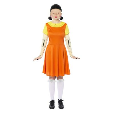 Netflix Squid Game Erwachsenenkostüm Gr. M/ L Doll Dress Puppe Damen Verkleidung