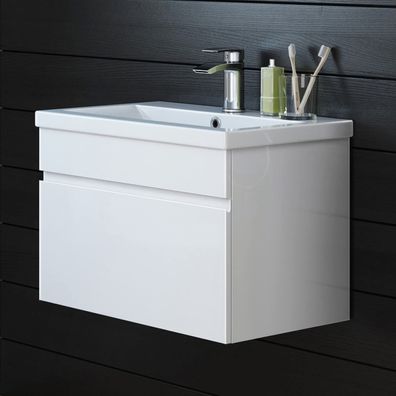 INOBA Unterschrank mit Waschbecken - Wandschrank - Praktisch Badmöbel Badunterschrank