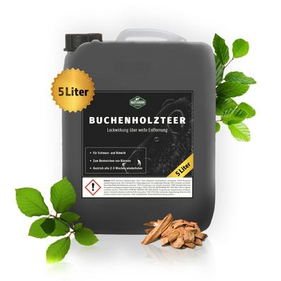 Martenbrown® Buchenholzteer 5000ml Wildschwein Köder Kirrmittel Schwarzwild